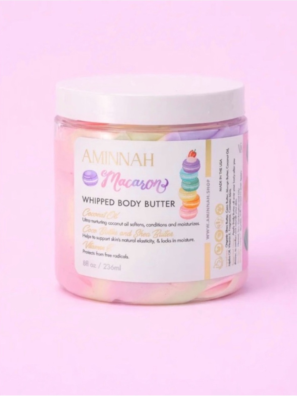 🆕 Aminnah Macaron Whipped Body Butter